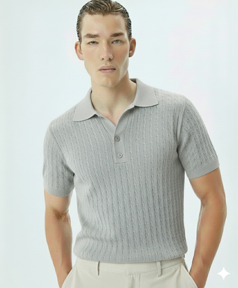 erkek terletmez triko polo yaka 3 dügmeli kısa kol penye